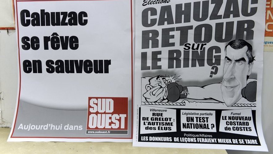 Deux Unes de journaux locaux, le 17 mai 2013 à Villeneuve-sur-Lot dans le Lot-et-Garonne