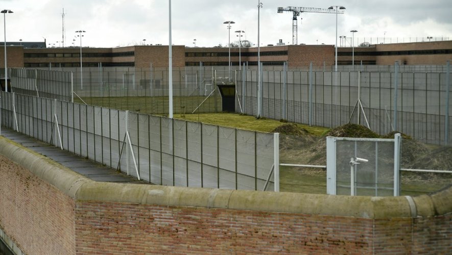 Vue extérieure en date du 20 mars 2016 de la prison de haute sécurité où est incarcéré Salah Abdeslam à Bruges