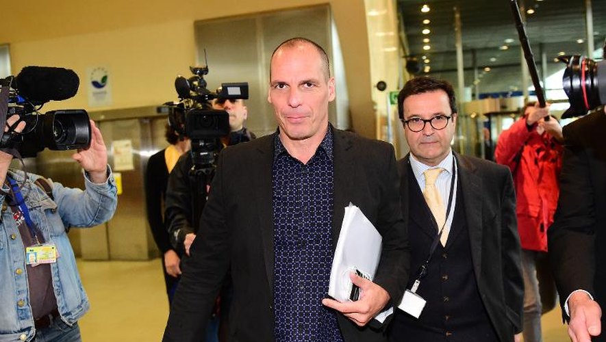 Le ministre grec des Finances Yanis Varoufakis à Bruxelles, le 5 mai 2015