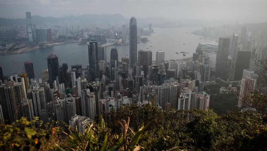 Les gratte-ciel du centre-ville de Hong Kong