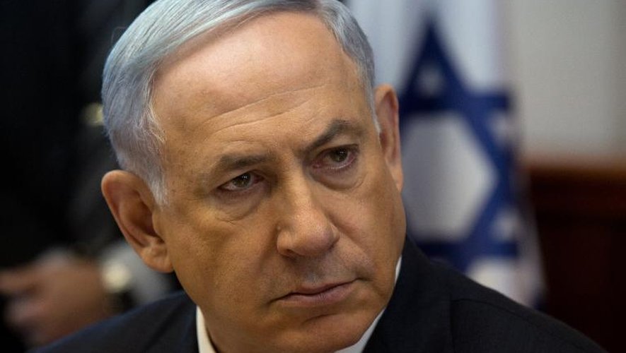 Le Premier ministre israélien Benjamin Netanyahu le 19 avril 2015, lors d'une réunion ministérielle à Jérusalem