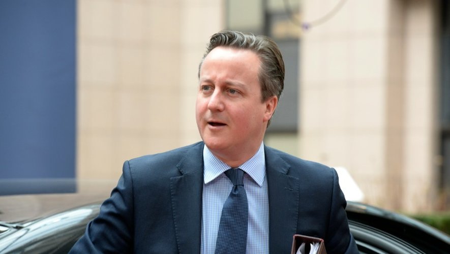 Le Premier ministre britannique David Cameron, arrive à un sommet européen à Bruxelles, le 18 mars 2016
