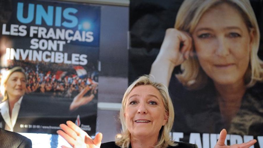 Marine Le Pen, présidente du Front Nationale, le 10 février 2014 à Sable-sur-Sarthe