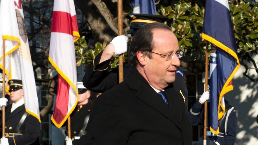 François Hollande lors d'une cérémonie à la Maison Blanche, le 11 février 2014 à Washington