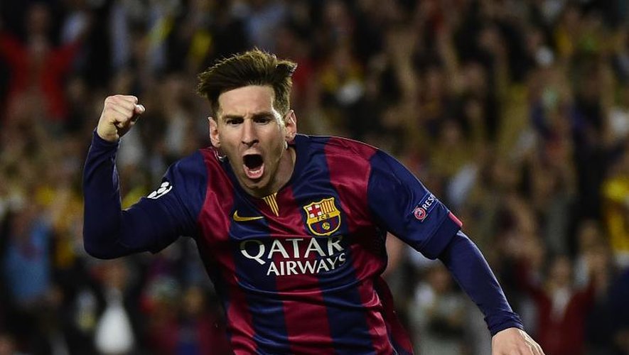 La superstar de Barcelone Lionel Messi, auteur d'un doublé contre le Bayern Munich au camp Nou,le 6 mai 2015