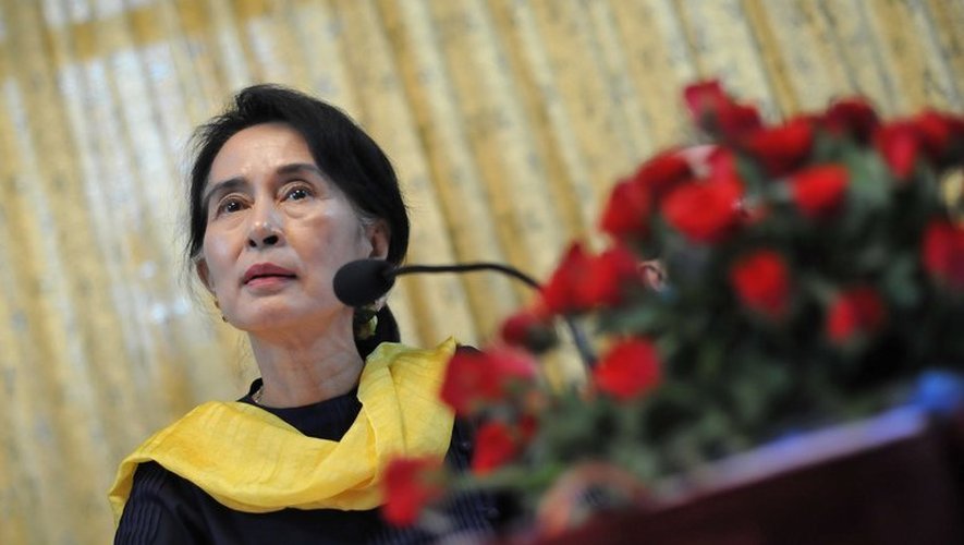 L'opposante birmane  Aung San Suu Kyi, le 10 mai 2013 à Rangoun