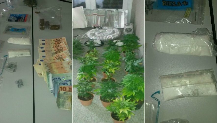 Les gendarmes ont saisi 80 grammes de résine de cannabis, 20 grammes d'herbe de cannabis ainsi que 148 grammes d'amphétamines.
