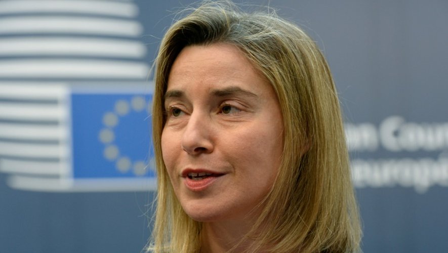 La chef de la diplomatie européenne Federica Mogherini, le 17 mars 2016 à Bruxelles