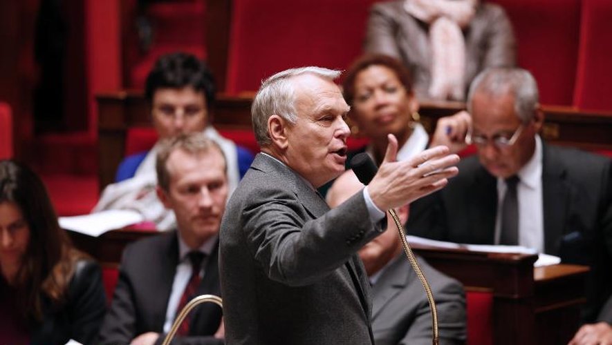 Jean-Marc Ayrault à l'Assemblée nationale le 12 février 2014 à Paris