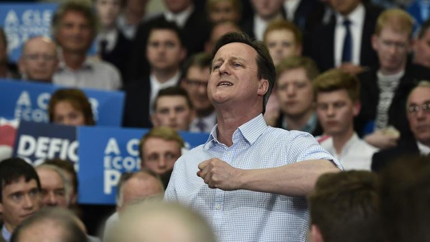 David Cameron en campagne le 6 mai 2015 à Carlisle