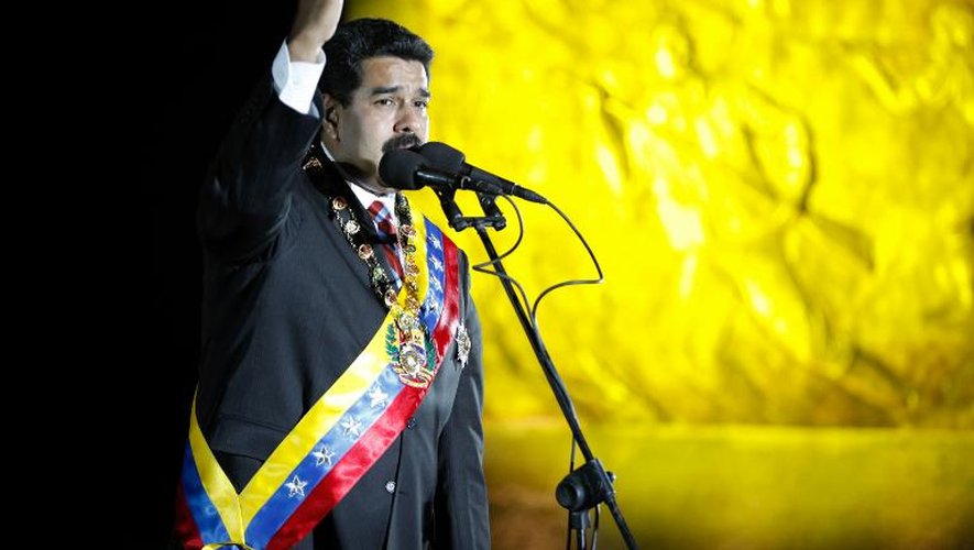 Le président vénézuélien Nicolas Maduro à La Victoria, le 12 février 2014