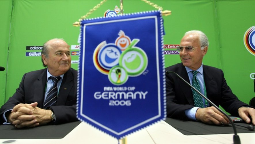 Joseph "Sepp" Blatter, alors président de la Fifa, et Franz Beckenbauer à Munich en 2006