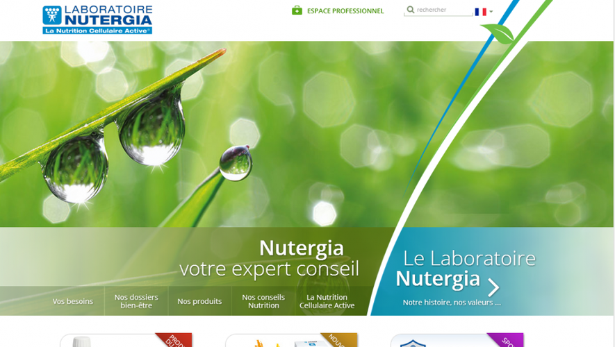 Avec son nouveau site internet, Nutergia espère récupérer de nouvelles parts de marché.