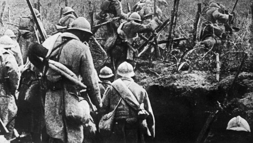 Soldats français en novembre 1916 à Verdun