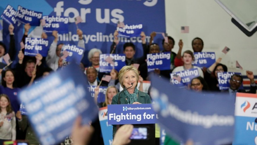 Hillary Clinton lors d'un meeting le 22 mars 2016 à Seattle