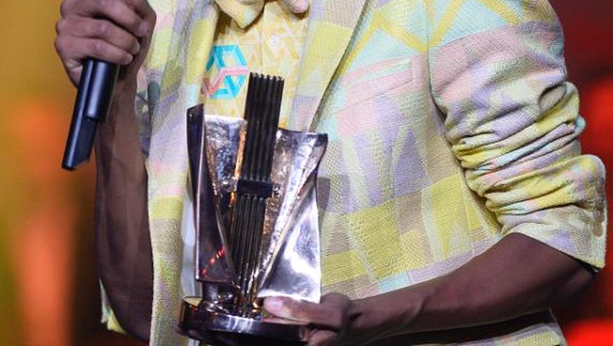 Stromae sur la scène du Zénith le 14 février 2014 à Paris lors des Victoires de la musique lors desquelles il a remporté trois trophées