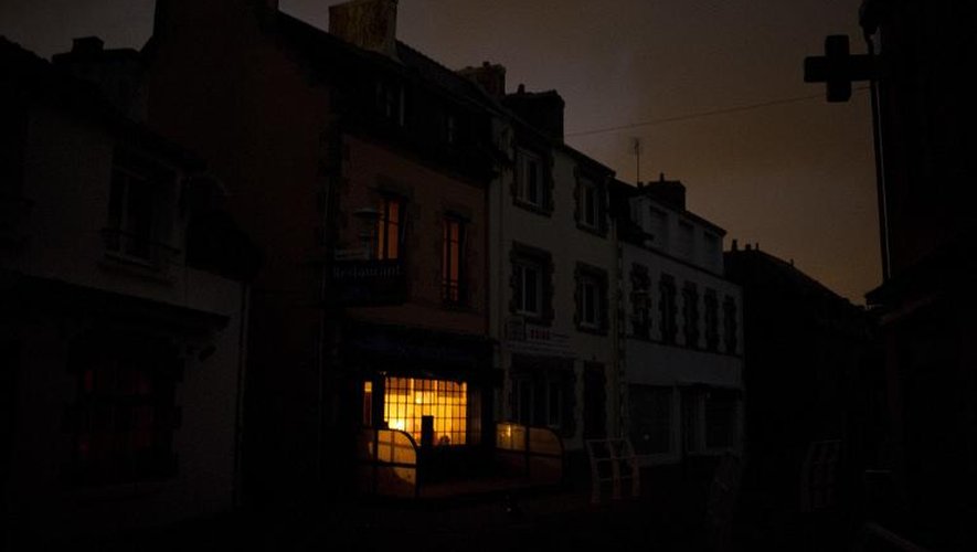Foyers privés d'électricité en raison des intempéries le 14 février 2014 au Guilvinec