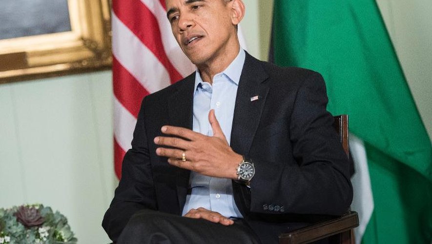 Le président américain Barack Obama le 14 février 204 à Rancho Mirage en Californie