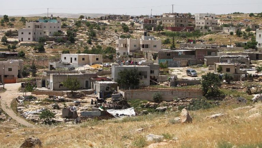 Vue générale du village palestinien de Deirat, le 21 avril 2015