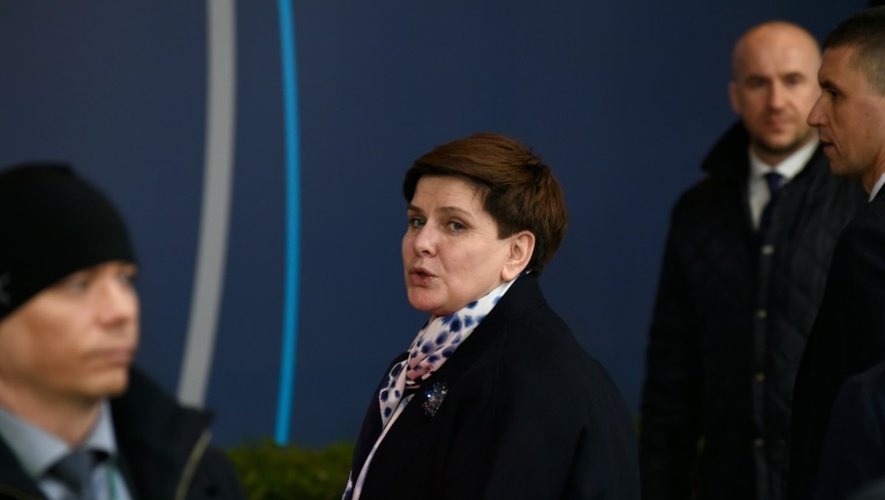 La Première ministre Beata Szydlole 17 mars 2016 à Bruxelles
