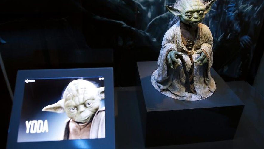 Une réplique de Yoda de "Star Wars" exposée à la Cité du cinéma de Saint-Denis, le 13 février 2014