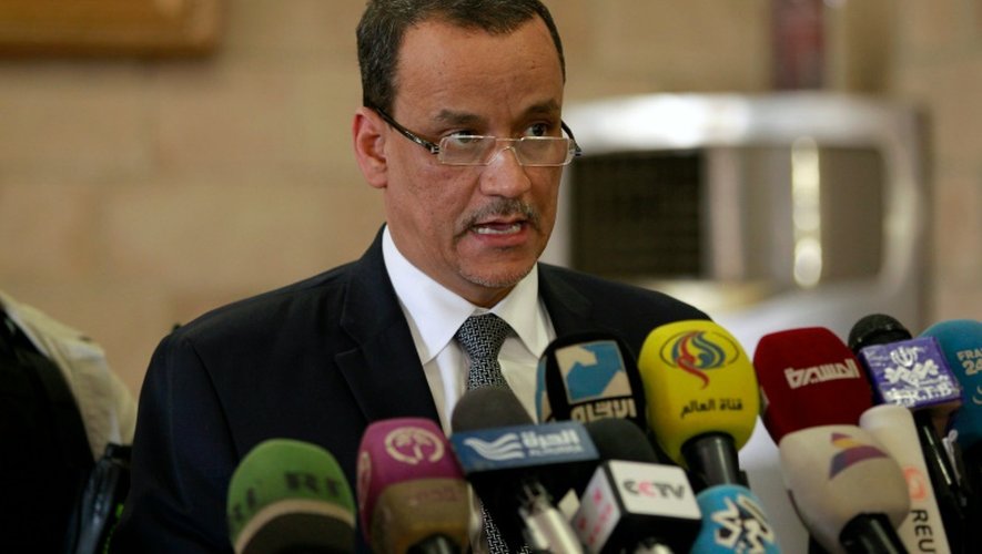 Le médiateur de l'ONU au Yémen, Ismaïl Ould Cheikh Ahmed, le 14 janvier 2016 à Sanaa