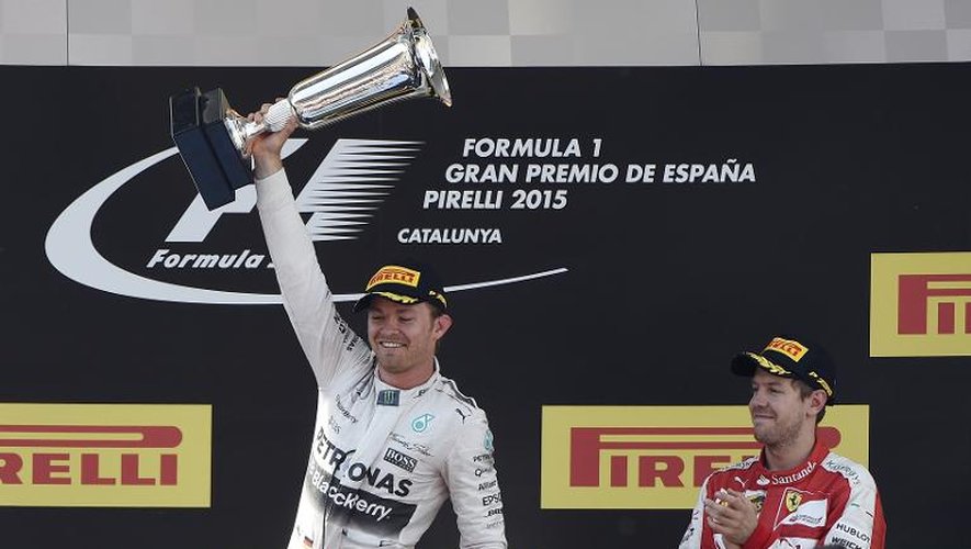 L'Allemand Nico Rosberg, vainqueur du GP d'Espagne, le 10 mai 2015 à Montmelo près de Barcelone