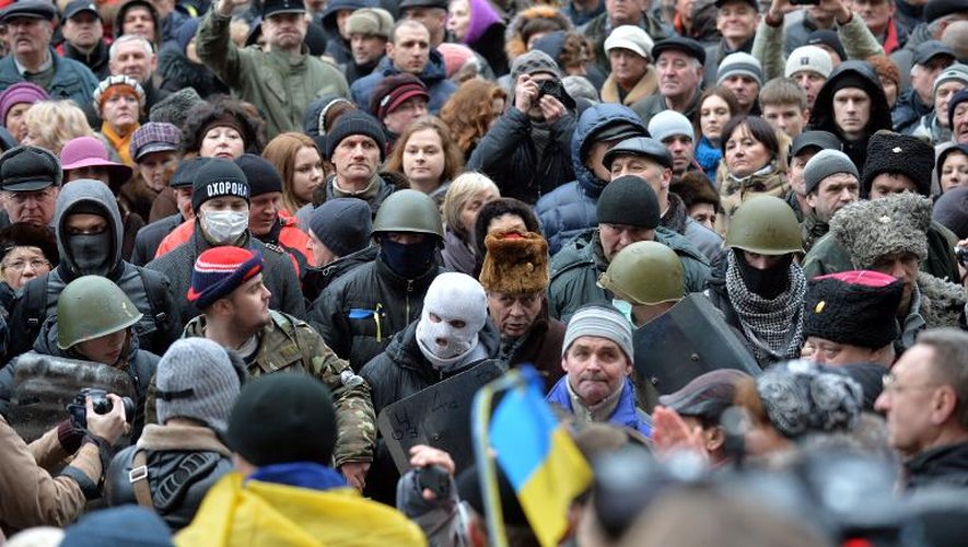 Des manifestants le 16 février 2014 à Kiev