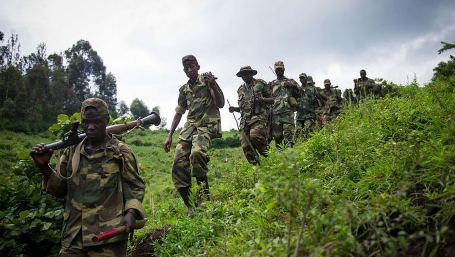 Des combattants de la rébellion du M23, dans l'est de la République démocratique du Congo, le 30 novembre 2012