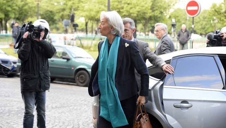 La directrice du FMI, Christine Lagarde, arrive pour son audition à la Cour de justice de la République, le 23 mai 2013 à Paris