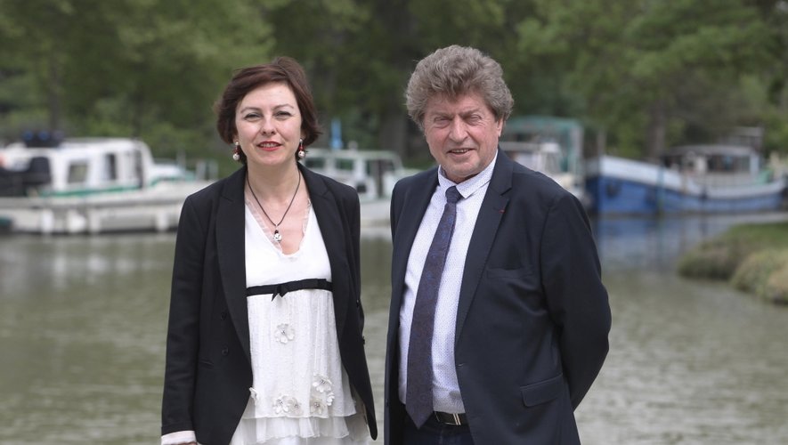 Carole Delga et le président de la région Languedoc-Roussillon, candidats à la présidence de la future région Languedoc-Roussillon/Midi-Pyrenees.