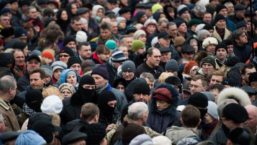 Manifestation place de l'Indépendance à Kiev le 16 février 2014
