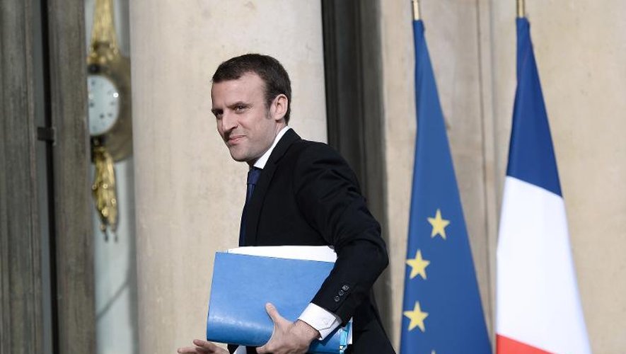 Emmanuel Macron, le 29 avril 2015 au Palais de l'Elysée, à Paris