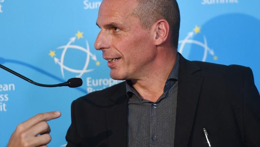 Le ministre grec des Finances Yaris Varoufakis à Bruxelles, le 7 mai 2015