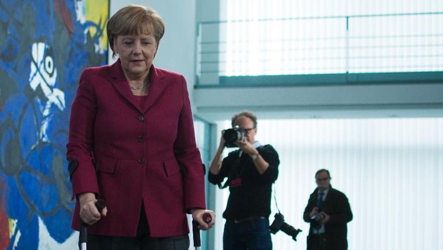 La chancelière allemande Angela Merkel, le 18 février 2014 à Berlin
