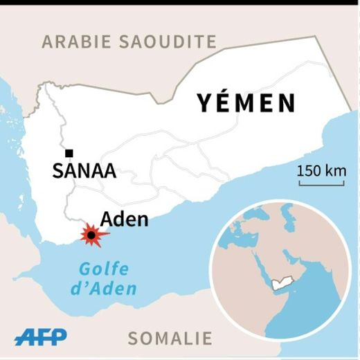Carte de localisation d'Aden où un triple attentat suicide à la voiture piégée a fait des dizaines de morts