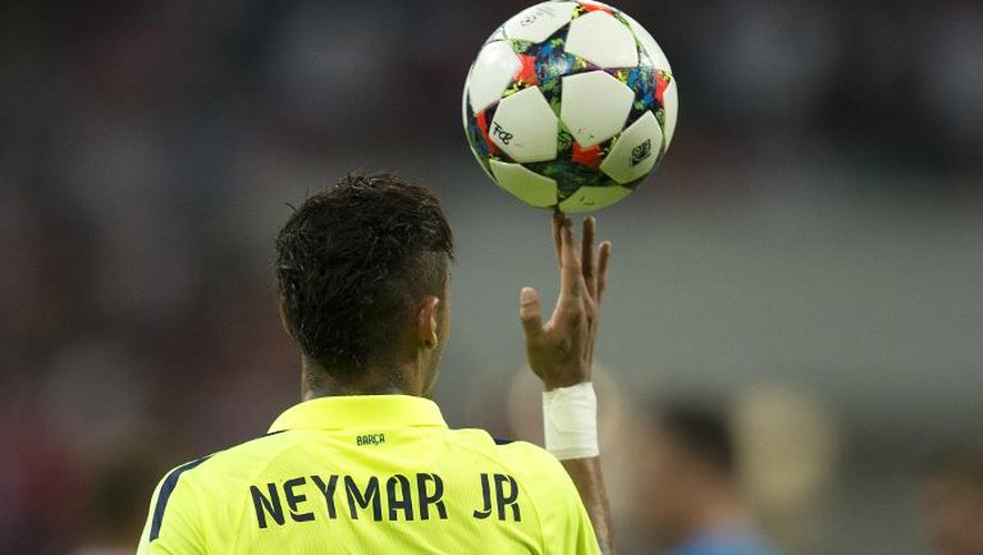 L'attaquant du FC Barcelone Neymar, auteur d'un doublé face au Bayern, le 12 mars 2015 à Munich