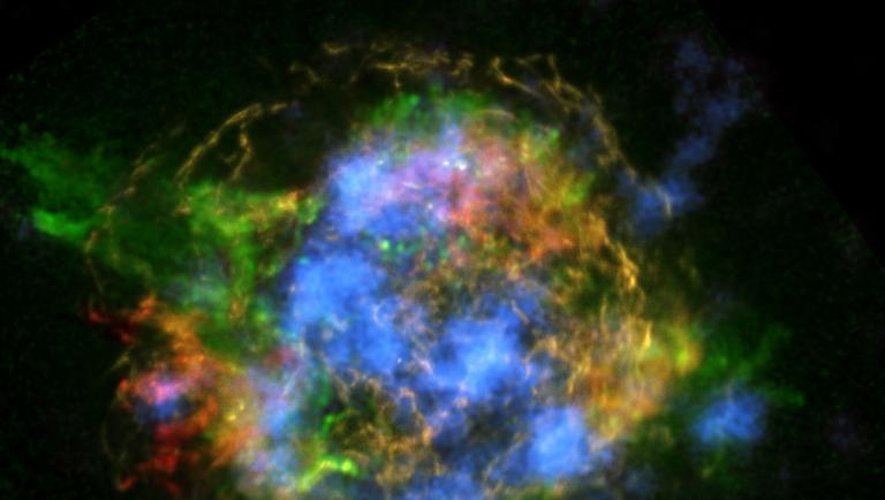 Photo transmise par la Nasa le 19 février 2014 de la supernova Cassiopée, prise par le télescope NuStar