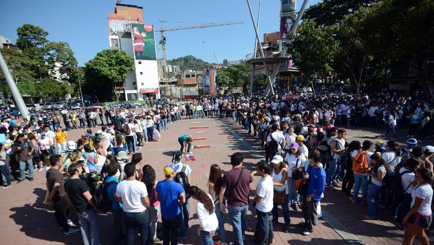 Manifestation contre le président du Venezuela Nicolas Maduro, le 20 février 2014 à Caracas