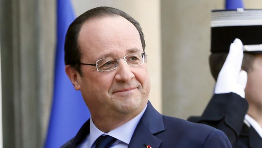 Le président François Hollande, le 19 février 2014 à l'Elysée, à Paris