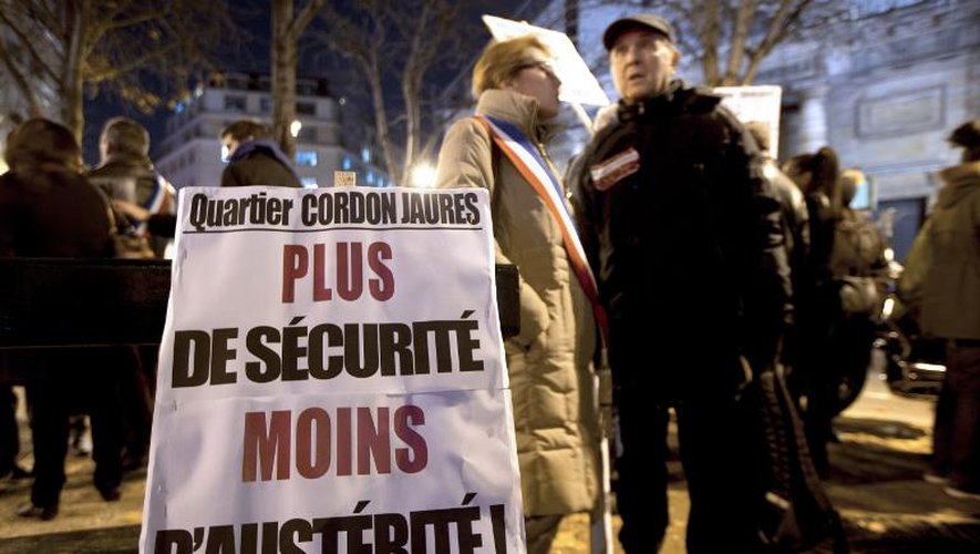 Manifestation contre l'insécurité le 17 décembre 2013 dans le quartier Cordon Jaurès à Saint-Ouen