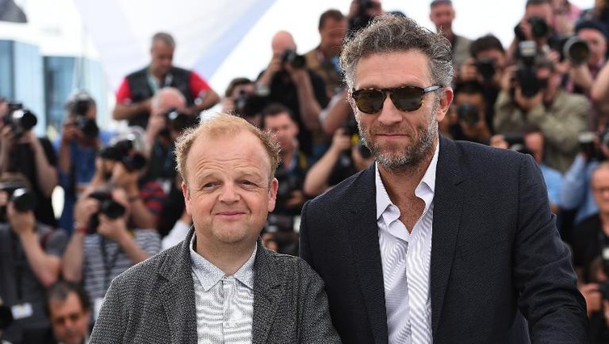 Toby Jones et Vincent Cassel pour la présentation de "Tale of Tales" le 14 mai 2015 à Cannes