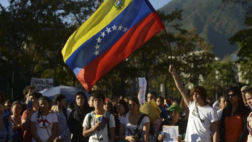 Manifestation contre le gouvernement du président vénézuélien Nicolas Maduro, le 21 février 2012 à Caracas