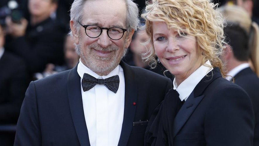 Steven Spielberg et sa femme l'actrice Kate Capshaw le 25 mai 2013 à Cannes