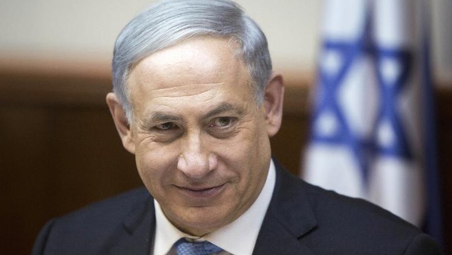 Le Premier ministre israélien Benjamin Netanyahu lors de la première réunin de son gouvernement le 15 mai 2015 à Jérusalem