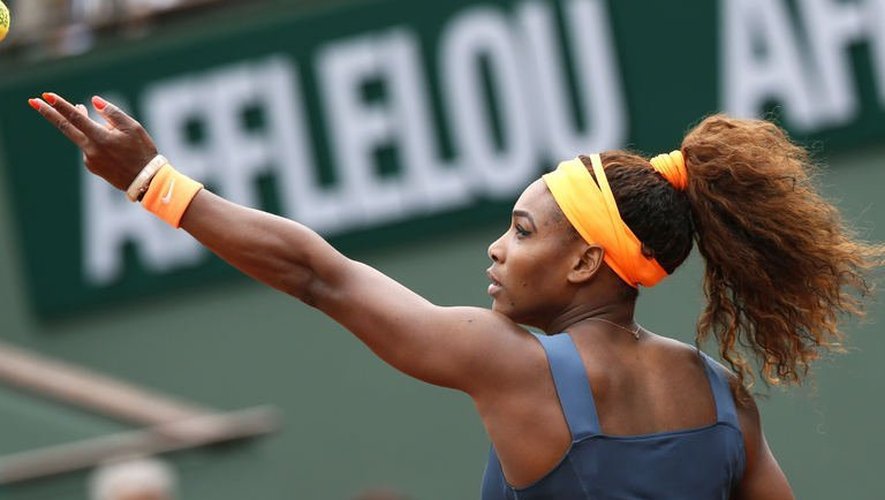 L'Américaine Serena Williams lors de son match contre la Géorgienne Anna Tatishvili, le 26 mai à Paris