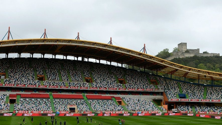 La sélection belge à l'entraînement dans le stade Magalhaes Pessoa de Leiria (Portugal), le 28 mars 2016