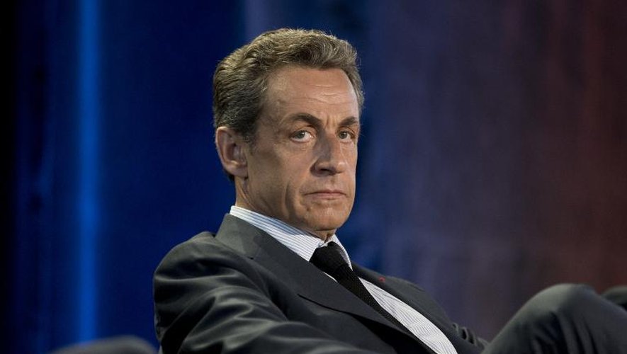 Le président de l'UMP Nicolas Sarkozy à Pavillons-sous-Bois près de Paris, le 11 mai 2015