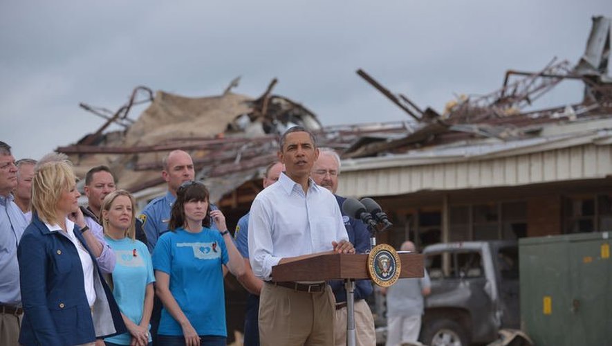 Le président américain Barack Obama, le 26 mai 2013 à Moore