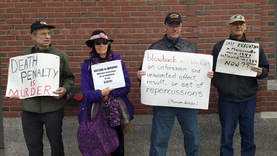 Manifestation contre la peine de mort à Boston le 27 avril 2015